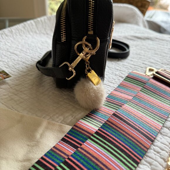 Pom Pom London Mayfair crossbody bag in Black - ** Includes THREE straps! ** - Picture 5 of 6